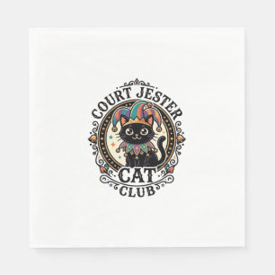 Court Jester Cat Funny Cat Lover Design - Court Je Napkin