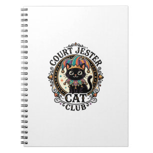 Court Jester Cat Funny Cat Lover Design - Court Je Notebook
