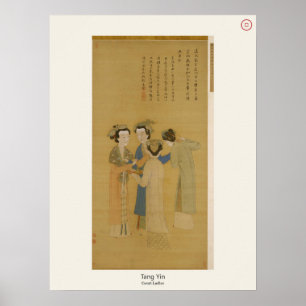 Court Ladies of Shu - Tang Yin, Ming Dynasty Poster