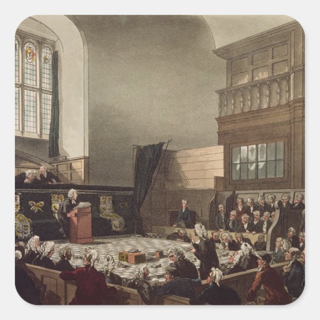 Court of Exchequer, Westminster Hall Square Sticker (Front)