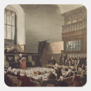 Court of Exchequer, Westminster Hall Square Sticker