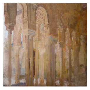 Court of the Lions, Alhambra (by Henri Regnault) Ceramic Tile