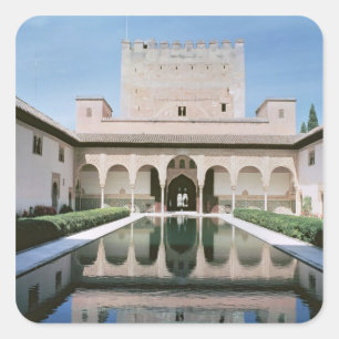 Court of the Myrtles, begun in 1333 Square Sticker