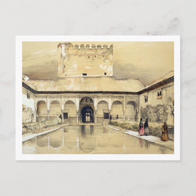 Court of the Myrtles (Patio de los Arrayanes) and Postcard (Front)