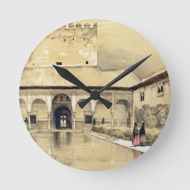 Court of the Myrtles (Patio de los Arrayanes) and Round Clock (Front)