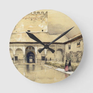 Court of the Myrtles (Patio de los Arrayanes) and Round Clock