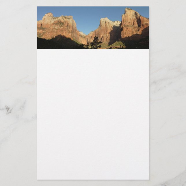 Court of the Patriarchs I at Zion National Park Stationery (Front)