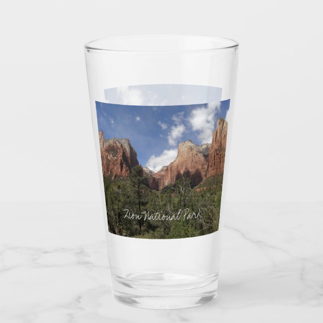 Court of the Patriarchs II at Zion National Park Glass (Front)