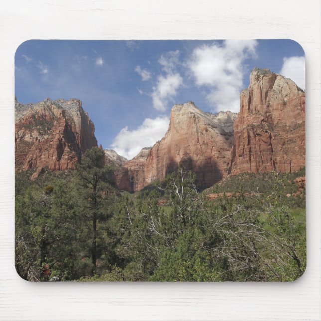 Court of the Patriarchs II at Zion National Park Mouse Pad (Front)