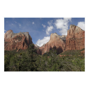 Court of the Patriarchs II at Zion National Park Poster