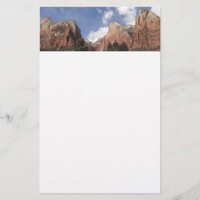 Court of the Patriarchs II at Zion National Park Stationery (Front)