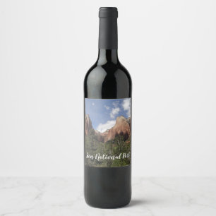 Court of the Patriarchs II at Zion National Park Wine Label