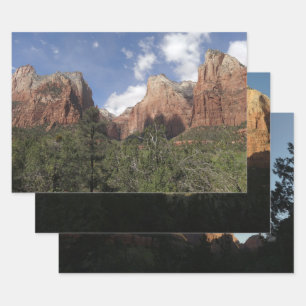 Court of the Patriarchs II at Zion National Park Wrapping Paper Sheet