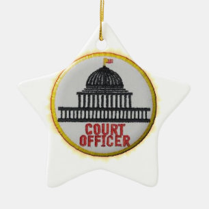 Court Officer Ceramic Tree Decoration