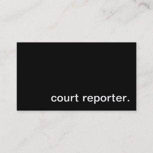 Court Reporter Business Card