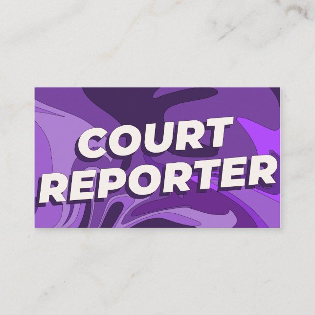 Court Reporter Business Cards (Front)