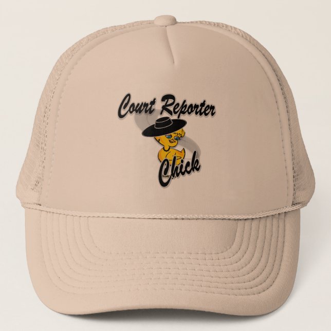 Court Reporter Chick #4 Trucker Hat (Front)