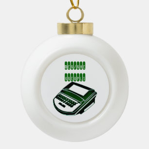 Court Reporter Christmas Ceramic Ball Christmas Ornament