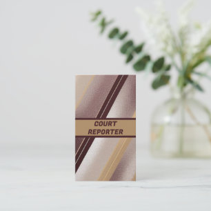 Court Reporter Modern Lines Business Card