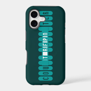 Court reporter teal white letter iphone 5 case