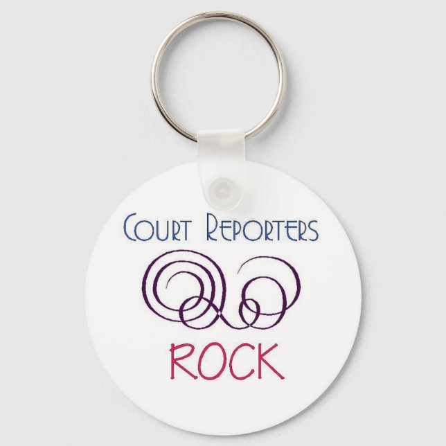 Court Reporters Rock Key Ring (Front)