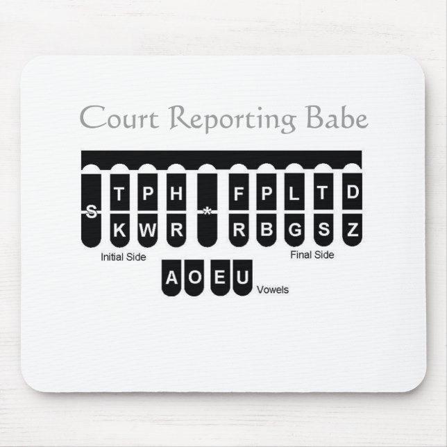 Court Reporting Babe Mousepad (Front)