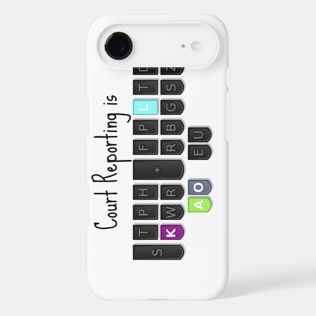 Court Reporting is Cool Steno Keyboard Case (Back)