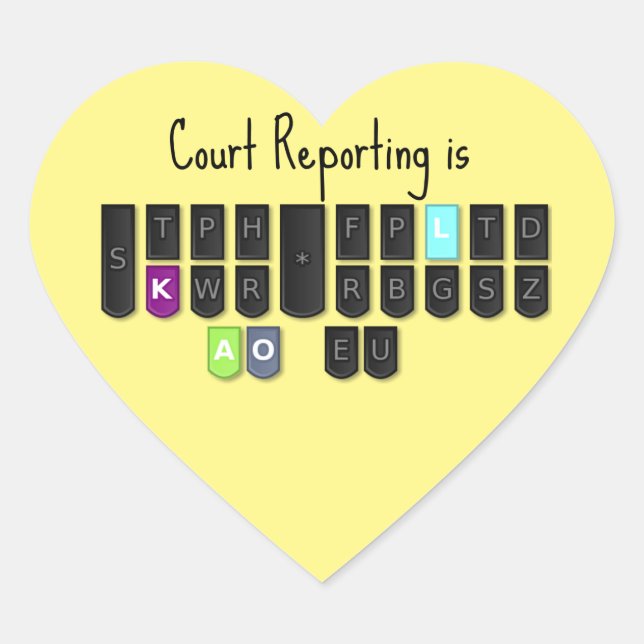 Court Reporting is Cool Steno Keyboard Stickers (Front)