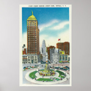 Court Street View of Liberty Bank Bldg Poster