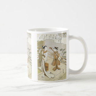 Courtesan and Attendant, Harunobu, 1760s Mug