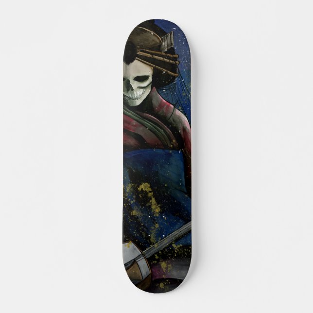 Courtesan and Samisen Skateboard (Front)