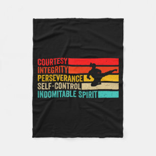 Courtesy Integrity Perseverance Self-Control Cool Fleece Blanket