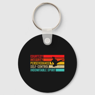 Courtesy Integrity Perseverance Self-Control Cool Key Ring