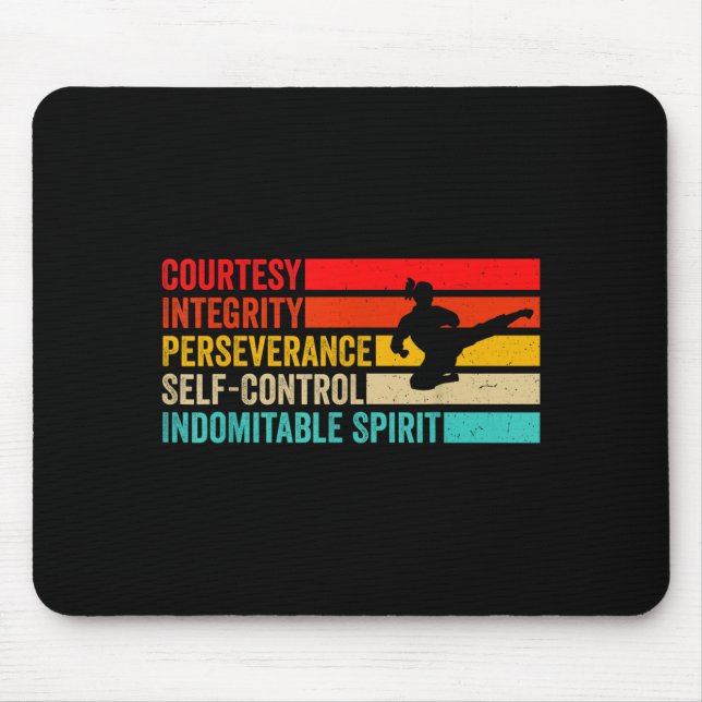 Courtesy Integrity Perseverance Self-Control Cool Mouse Pad (Front)