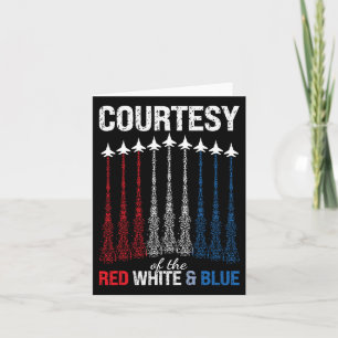 Courtesy Of Red White Blue Usa Flag Fighter Jets 4 Card