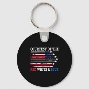 Courtesy Of The Red White And Blue Key Ring