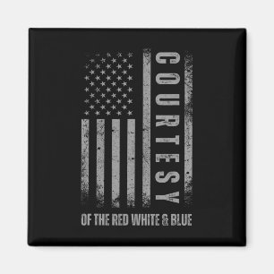 Courtesy Of The Usa Red White And Blue 4th Of July Magnet