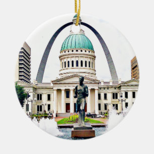 Courthouse, Arch, St Louis, Christmas Ceramic Ornament