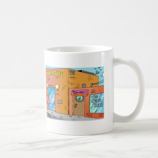 Courthouse Cartoon Coffee Mug (Right)