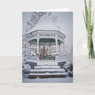 Courthouse Gazebo in the Snow Holiday Card