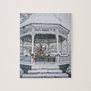 Courthouse Gazebo in the Snow Jigsaw Puzzle
