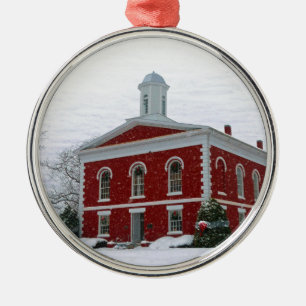 Courthouse Snow Metal Tree Decoration