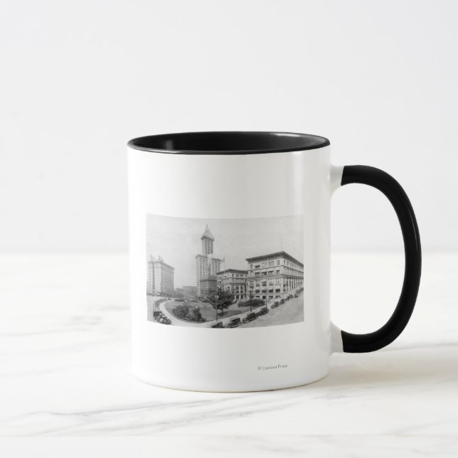 Courthouse Square and Smith Tower in Seattle Mug (Right)