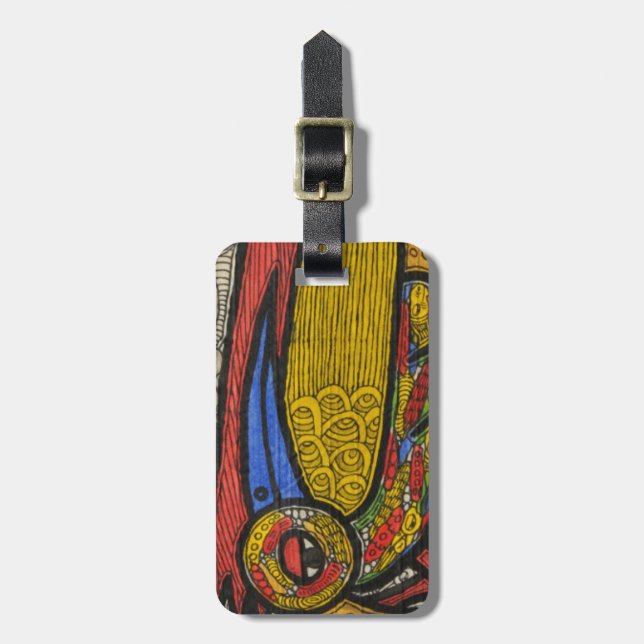 Courting Birds Luggage Tag (Front Vertical)