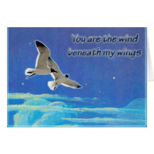 Courting Gulls Flying Love Card