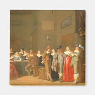 Courting Scene, 1644 (oil on canvas) Magnet
