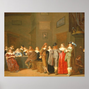 Courting Scene, 1644 (oil on canvas) Poster