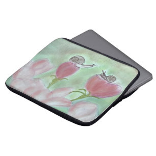 Courting Snails on Mushrooms Laptop Sleeve