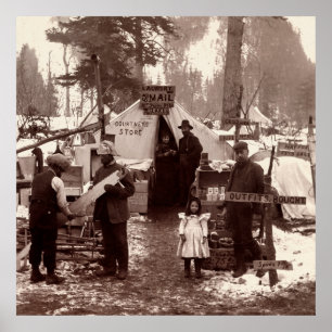 Courtney's Store - Klondike Gold Rush 1898 Poster