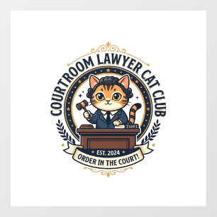 Courtroom Lawyer Cat Funny Cat Lover Design - Cour